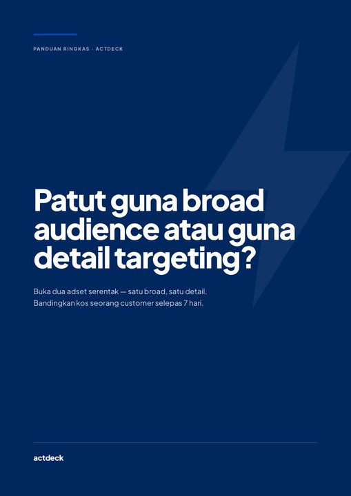 Broad Audience Atau Detail Targeting?
