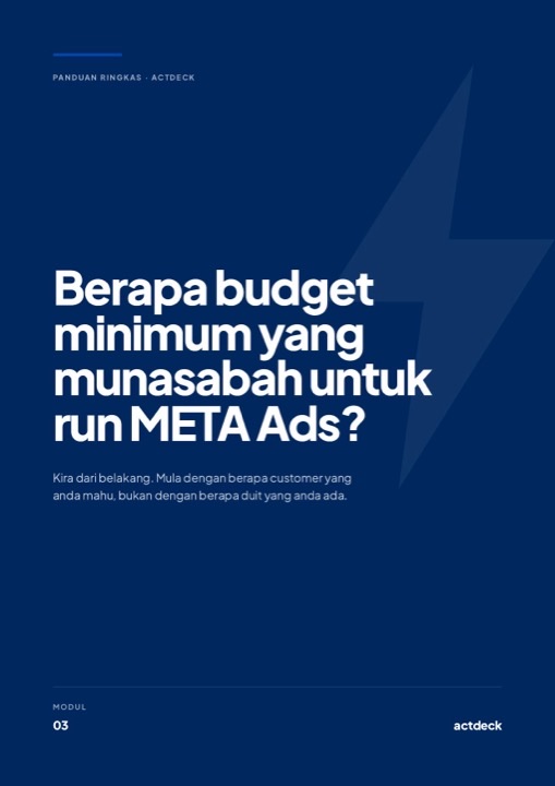 Budget Minimum META Ads